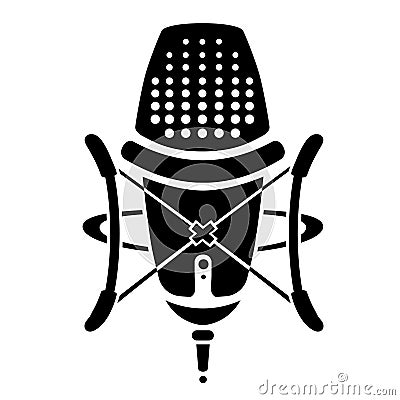 Studio microphone logo Vector Illustration