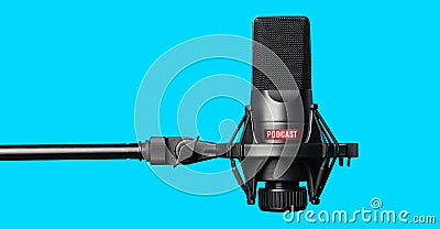 Studio microphone for recording podcasts Stock Photo