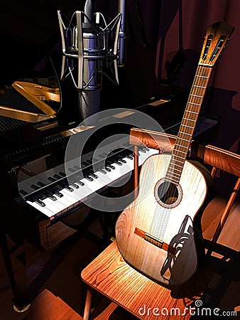 Studio music Stock Photo