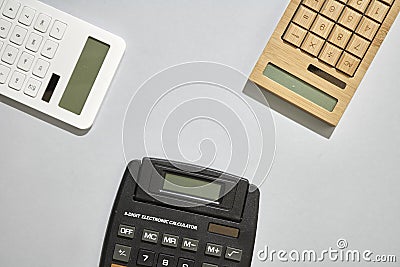 Wooden Calculator Stock Photo