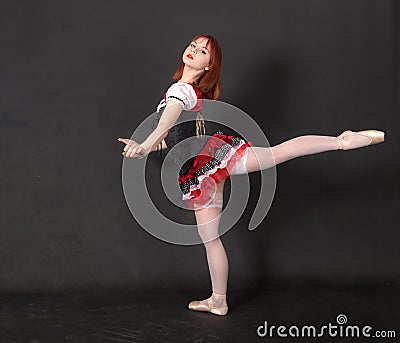 Studio portrait of a ballerina Stock Photo