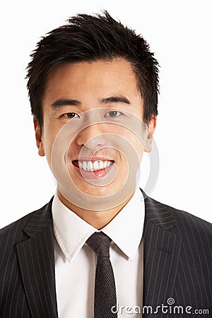Studio Portrait Of Chinese Businessman Stock Photo
