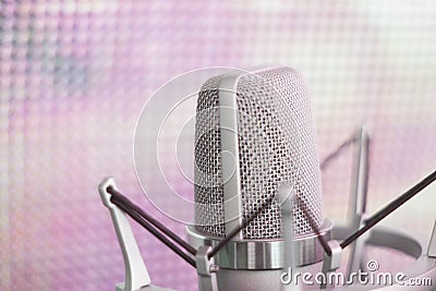Studio recording voice microphone Stock Photo