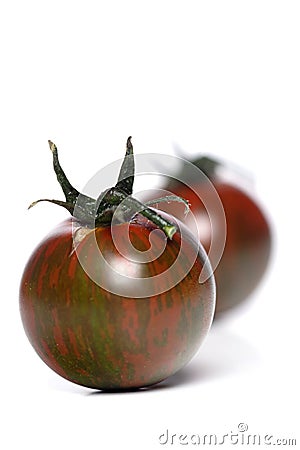 Studio shot of black tomato Stock Photo