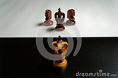 chess king in opposition Stock Photo