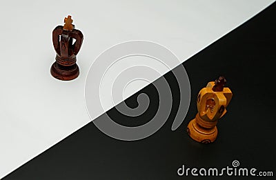 chess king in opposition Stock Photo