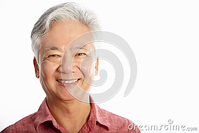 Studio Shot Of Chinese Senior Man Stock Photo