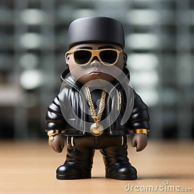 Ultra-detailed Funko-pop Notorious-big Figurine Studio Shot Stock Photo