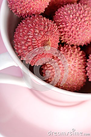 Studio shot of lichee fruit Stock Photo