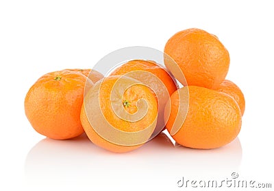 Studio shot mandarines,tangerines on white Stock Photo
