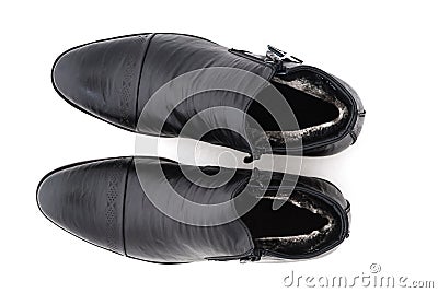 Studio shot of Pair classic mens shoes. isolated Stock Photo