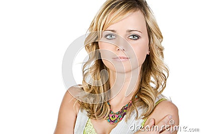 Studio Shot of a Stunning Blonde Girl Stock Photo