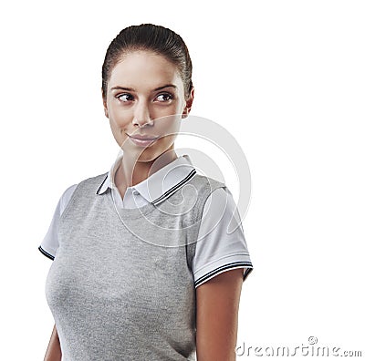 To golf or not to golftheres no such question. Studio shot of a young golfer isolated on white. Stock Photo