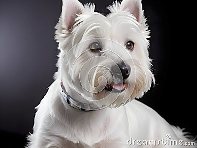 Studio Shots of Westies in Their Element Stock Photo