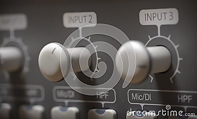 Studio sound processor with with compressors, preamplifiers and audio interfaces Stock Photo