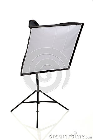 Studio strobe with softbox Stock Photo