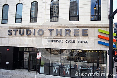 Studio Three Yoga Chicago, Illinois Editorial Stock Photo