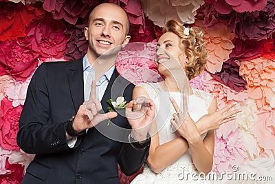 Studio wedding photography Stock Photo