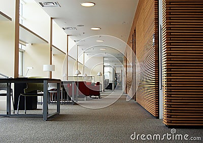 Study Area in Library, Daemen College Stock Photo