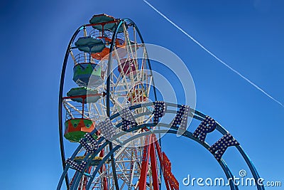 Study of Fairground Ferris Wheel Stock Photo