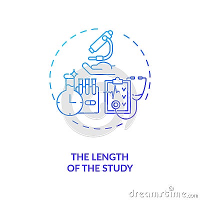 Study length concept icon Vector Illustration