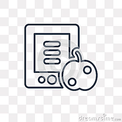 Study vector icon isolated on transparent background, linear Stu Vector Illustration