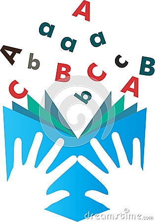 Studying alphabets Vector Illustration
