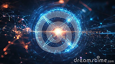Exploring the Intricate Dynamics of Nuclear Technology Through Visual Interpretation Stock Photo