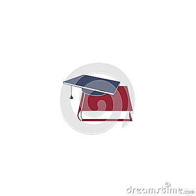 Studying Books And Hat Vector Illustration