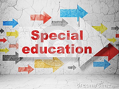 Studying concept: arrow with Special Education on grunge wall background Stock Photo