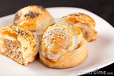 Stuffed flaky pastry Stock Photo