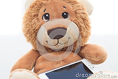 Stuffed lion Stock Photo