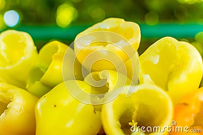 Stuffed Peppers Stock Photo