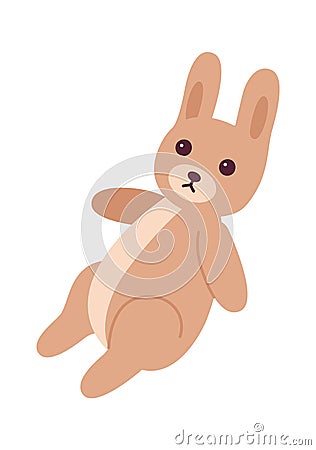 Stuffed rabbit Toy for kids Vector Illustration