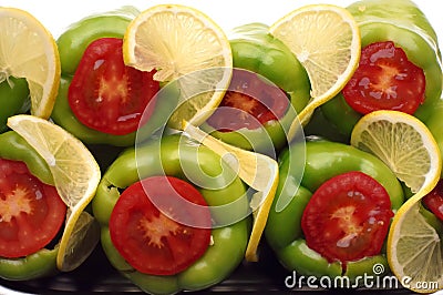 Stuffing pepper meal Stock Photo