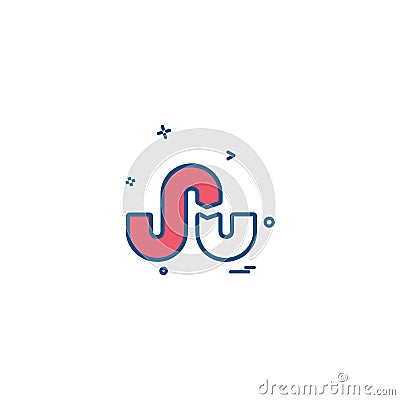 stumbleupon icon design vector Vector Illustration