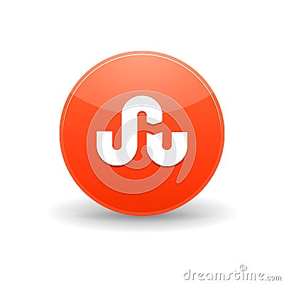 StumbleUpon icon, simple style Stock Photo