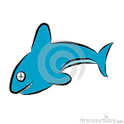 Stunned blue shark Stock Photo
