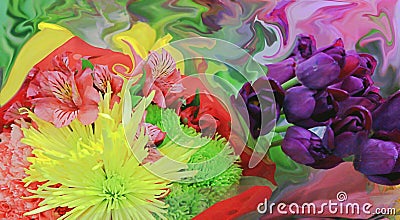Stunning Abstract photograph of Mother`s Day Flowers Stock Photo
