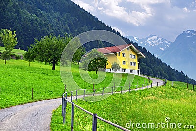 Stunning alpine landscape in canton Uri, Switzerland Stock Photo