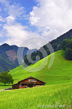 Stunning alpine landscape in canton Uri, Switzerland Stock Photo