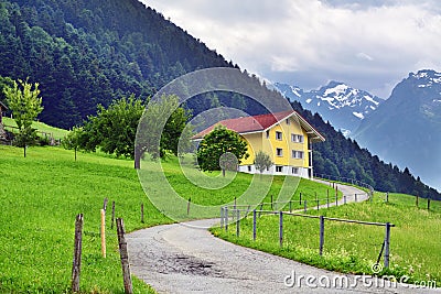 Stunning alpine landscape in canton Uri, Switzerland Stock Photo