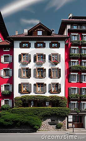 Stunning beautiful big house in europe Stock Photo