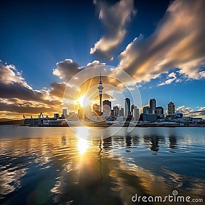 Stunning Beauty of Auckland's Natural Landscapes and Urban Hotspots Stock Photo