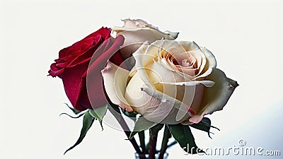 A stunning close-up of a bouquet of vibrant roses Stock Photo