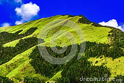 Stunning close-up of cloud view and mountain scenery. Stock Photo