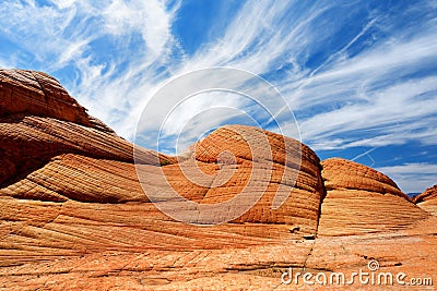Stunning colorful sandstone formations of Yant Flat Stock Photo
