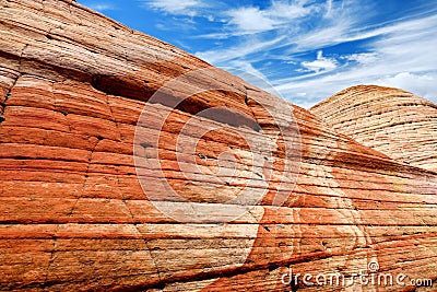 Stunning colorful sandstone formations of Yant Flat Stock Photo
