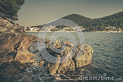 Stunning Croatian coast in Dubrovnik Stock Photo