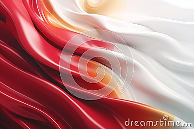 Stunning 3D Render of Vietnam Flag with Twisted Waves on White Background - Modern Minimalist Desig Stock Photo